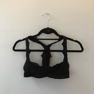Boys + Arrows Black scallop bathing suit top - sm